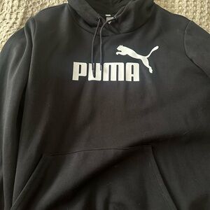 PUMA Black Sweatshirt with White Logo